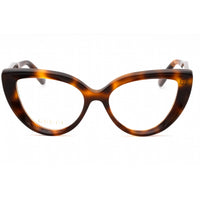 Gucci Women's Eyeglasses - Havana Acetate Full Rim Cat Eye Shape Frame | GG1530O 002 ,