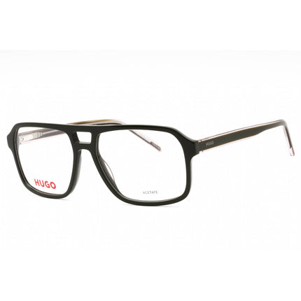 Hugo Men's Eyeglasses - Green Grey Plastic Square Full Rim Frame | HG 1299 08YW 00 ,