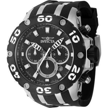 Invicta Men's Watch - Subaqua Chronograph Steel and Black Polyurethane Strap | 46511 ,