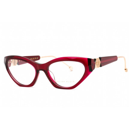 Philipp Plein Women's Eyeglasses - Transparent Plum Plastic Cat Eye | VPP069S 09WF ,