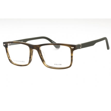 Police Men's Eyeglasses - Tortoise Plastic Rectangular Full Rim Frame | VPLF74 N98M ,