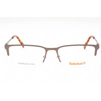 Timberland Men's Eyeglasses - Matte Dark Ruthenium Metal Half Rim Frame | TB1799 013 ,