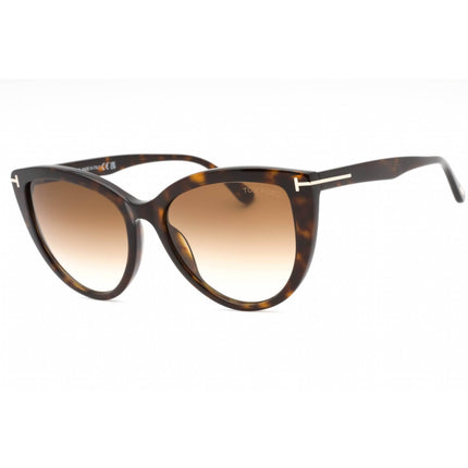 Tom Ford Women's Sunglasses - Dark Havana Plastic Cat Eye Full Rim Frame | FT0915 52F ,