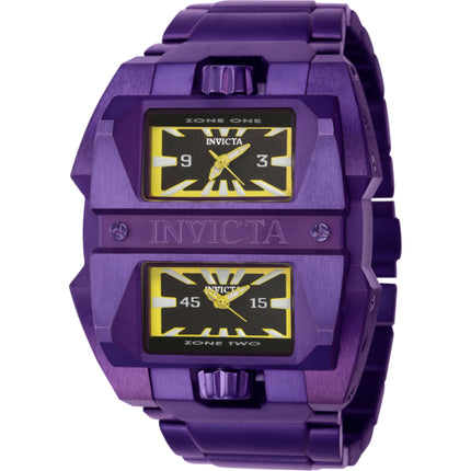 Invicta Men's Watch - Akula Dual Time Quartz Purple Stainless Steel Bracelet | 41711 ,