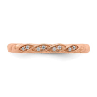 14k Rose Gold Stackable Expressions Diamond Twist Ring | SK2108 ,