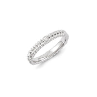 Sterling Silver Stackable Expressions Rhodium Ring | QSK1138 ,