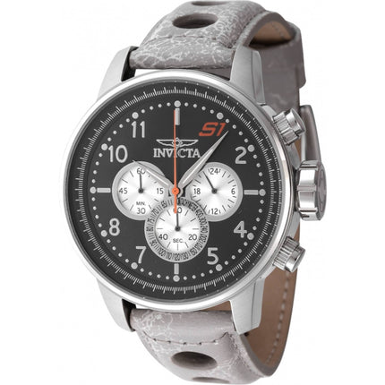 Invicta Men's Watch - S1 Rally Chronograph Black and Silver Dial Grey Strap | 45910 ,