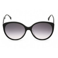 Fendi Women's Sunglasses - Black Plastic Oval Frame Grey Gradient Lens | FE40029U 01B ,