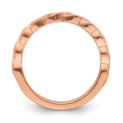 14k Rose Gold Stackable Expressions Diamond Twist Ring | SK2108 ,