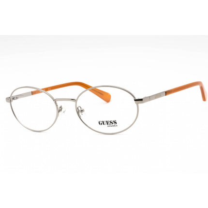 Guess Unisex Eyeglasses - Shiny Gunmetal Metal Full Rim Oval Shape Frame | GU8239 008 ,