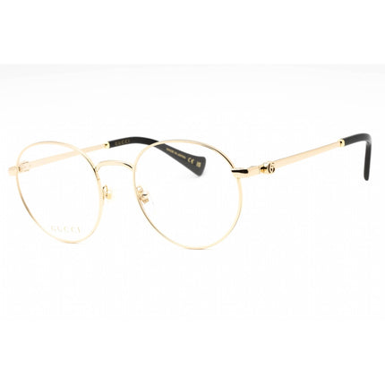 Gucci Unisex Eyeglasses - Gold Metal Full Rim Round Frame Clear Lens | GG1594O 001 ,