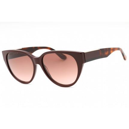 Lacoste Women's Sunglasses - Dark Red Plastic Cat Eye Shape Full Rim Frame | L985S 603 ,