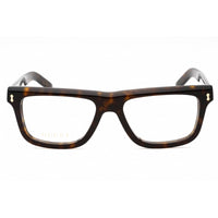 Gucci Men's Eyeglasses - Tortoise Plastic Full Rim Rectangular Frame | GG1525O 002 ,