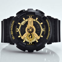 Casio Men's World Time Watch - G-Shock Dive Resin Strap Ana-Digital Dial | GA110GB-1A ,