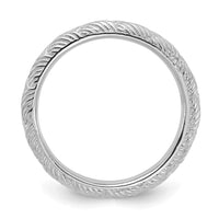 Sterling Silver Stackable Expressions Rhodium-plated Polished Ring | QSK2053 ,