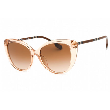 Burberry Women's Sunglasses - Peach Cat Eye Frame Brown Grey Lens | 0BE4407F 408813 ,