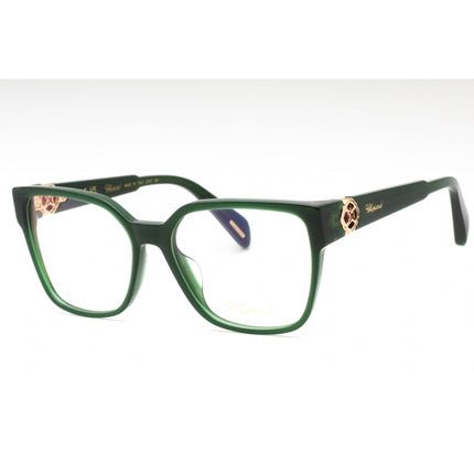 Chopard Women's Eyeglasses - Green Full Gloss Plastic Square Frame | VCH324S 0D80 ,