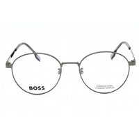 Hugo Boss Men's Eyeglasses - Dark Ruthenium Titanium Round Frame | BOSS 1475/F 0KJ1 00 ,