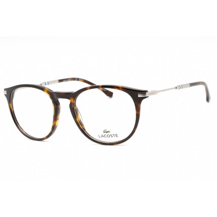 Lacoste Men's Eyeglasses - Dark Havana Plastic Round Shape Full Rim Frame | L2918 240 ,