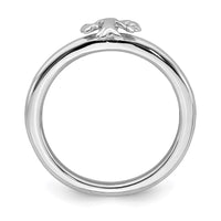 Sterling Silver Stackable Expressions Rhodium Tree Ring | QSK1977 ,