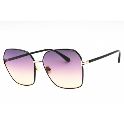 Tom Ford Women's Sunglasses - Shiny Black Geometric Frame Smoke Lens | FT0839 01B ,