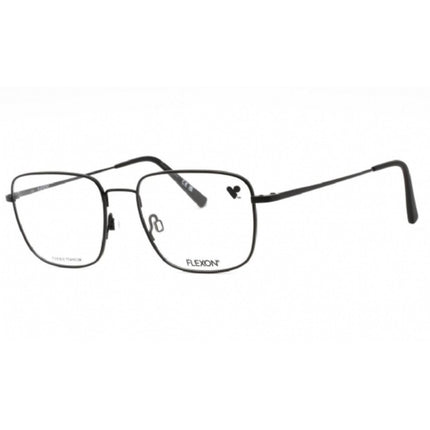 Flexon Men's Eyeglasses - Matte Black Metal Square Full Rim Frame | FLEXON H6064 002 ,