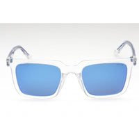 Police Men's Sunglasses - Clear Plastic Frame Smoke/Mirror Blue Lens | SPLF15 P79P ,
