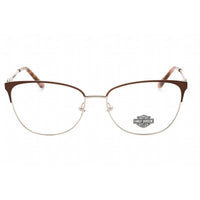 Harley Davidson Women's Eyeglasses - Dark Brown/Other Metal Cat Eye Frame | HD0569 050 ,