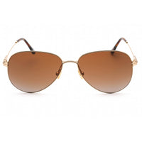 Tom Ford Unisex Sunglasses - Gold Metal Pilot Frame Gradient Brown Lens | FT0993 32F ,