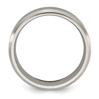Titanium Beveled Edge 6mm Brushed and Polished Band | TB111 ,