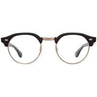 Garrett Leight Unisex Eyeglasses - Black-Gold Acetate/Metal Round Frame | OAKWOOD BK-G ,