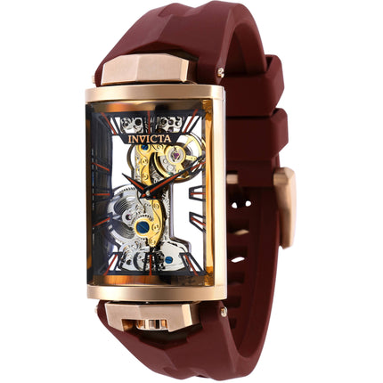 Invicta Men's Watch - Vintage Mechanical Rose Gold Case Brown Silicone Strap | 35293 ,