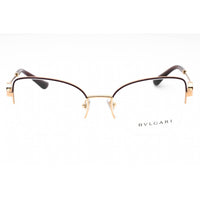 Bvlgari Women's Eyeglasses - Pink Gold/Purple Cat Eye Half Rim Frame | 0BV2246B 2067 ,