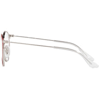 Ray-Ban Unisex Eyeglasses - Silver On Red Round Full-Rim Metal Frame | 0RY1053 4081 ,