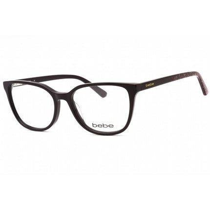 Bebe Women's Eyeglasses - Plum Acetate Full Rim Frame Clear Demo Lens | BB5201 500 ,
