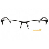 Timberland Men's Eyeglasses - Matte Black Rectangular Half Rim Frame | TB1709 002 ,