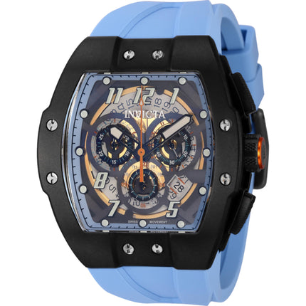 Invicta Men's Watch - JM Correa Light Blue Silicone Rubber Strap Chronograph | 44414 ,