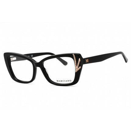 Guess By Marciano Women's Eyeglasses - Shiny Black Acetate Cat Eye Frame | GM0382 001 ,