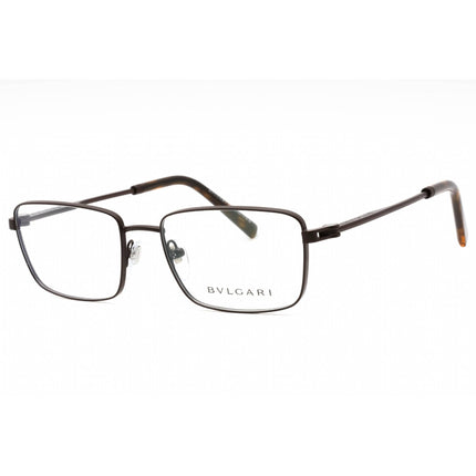 Bvlgari Men's Eyeglasses - Matte Brown Metal Full Rim Rectangular Frame | 0BV1123 2073 ,