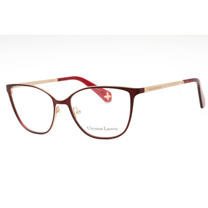 Christian Lacroix Women's Eyeglasses - Bordeaux Metal Cat Eye Shape Frame| CL3059 214 ,