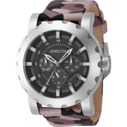 Invicta Men's Watch - I-Force Quartz Black Dial Camouflage and Brown Strap | 47582 ,