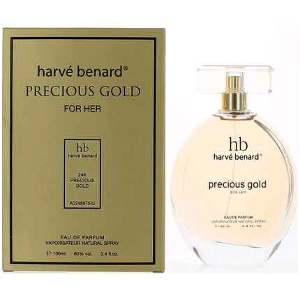 Precious Gold by Harve Bernard, 3.4 oz Eau De Parfum Spray for Women ,
