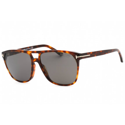 Tom Ford Men's Sunglasses - Red Havana Plastic Pilot Shape Full Rim Frame | FT0679 54D ,