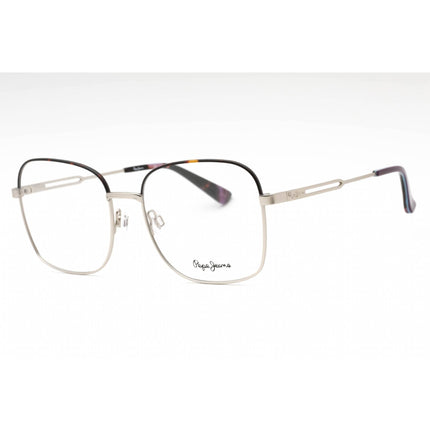 Pepe Jeans Women's Eyeglasses - Satin Silver Metal Square Full Rim Frame | PJ1403 C4 ,