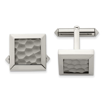 Titanium Hammered Cuff Links ,