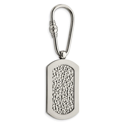 Titanium Pebble Textured Key Ring ,