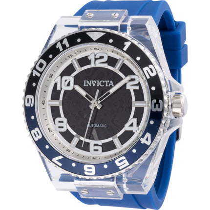 Invicta Men's Watch - Speedway Automatic Black Skeleton Dial Rubber Strap | 44382 ,