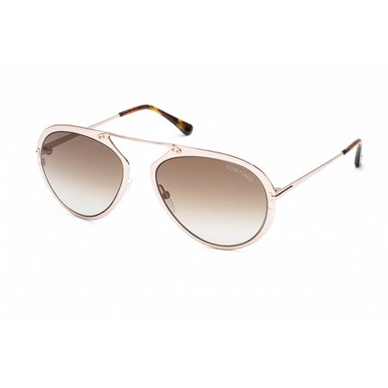 Tom Ford Men's Sunglasses - Shiny Rose Gold Metal Pilot 55mm Frame | FT0508 28F ,