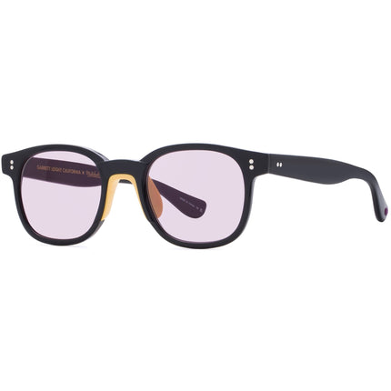 Garrett Leight Women's Sunglasses - Black Oval Frame Plum Lens | MICHELL & NESS BK/PLU ,