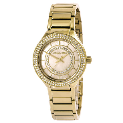 Michael Kors MK3801 Mini Kerry Womens MOP Dial Crystal Watch ,